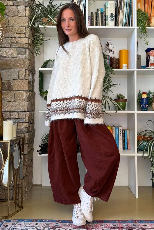 Moorland Fair Isle Knit Oatmeal